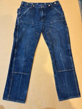 Vintage Carhartt Men's Blue Relaxed Carpenter Jeans.  Like new Rare
